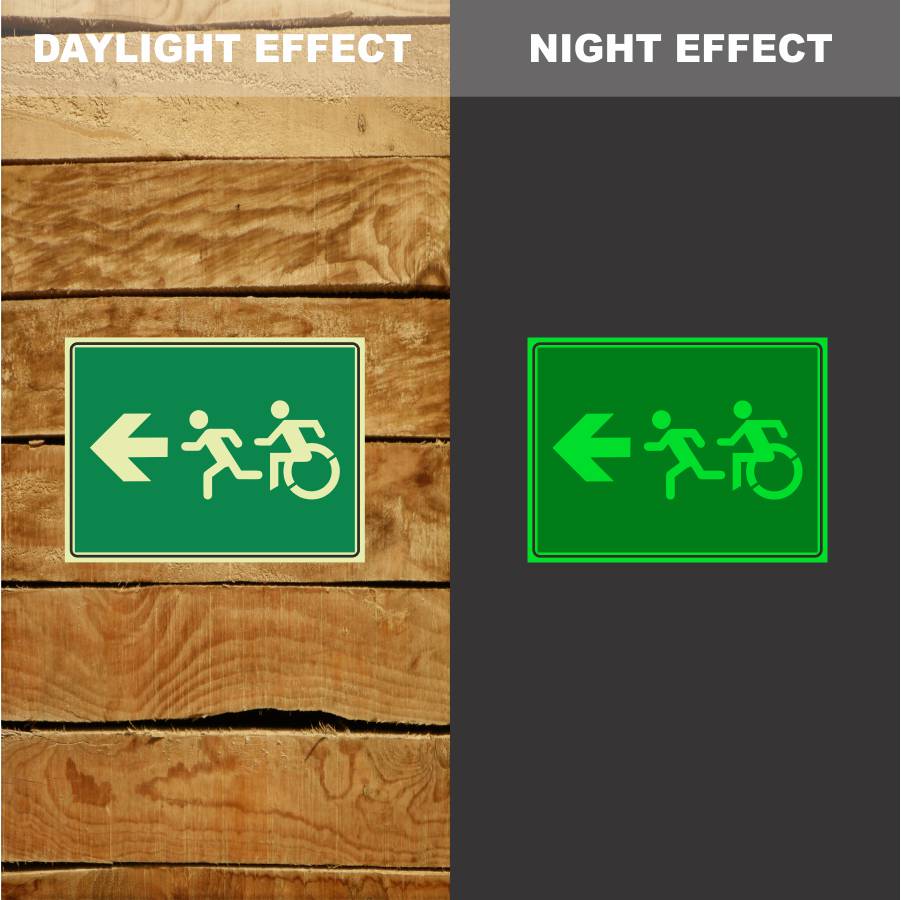 Custom Yard Signs,Photoluminescent Exit Left Sign