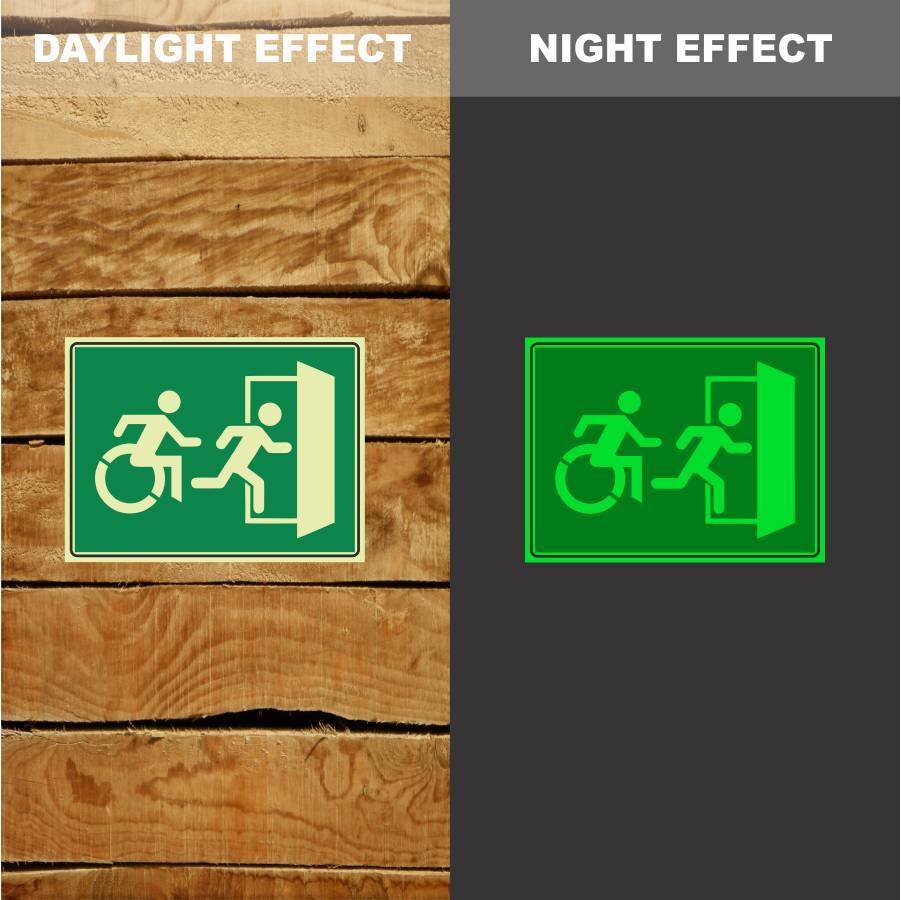Custom Yard Signs,Photoluminescent Emergency Exit Right Sign