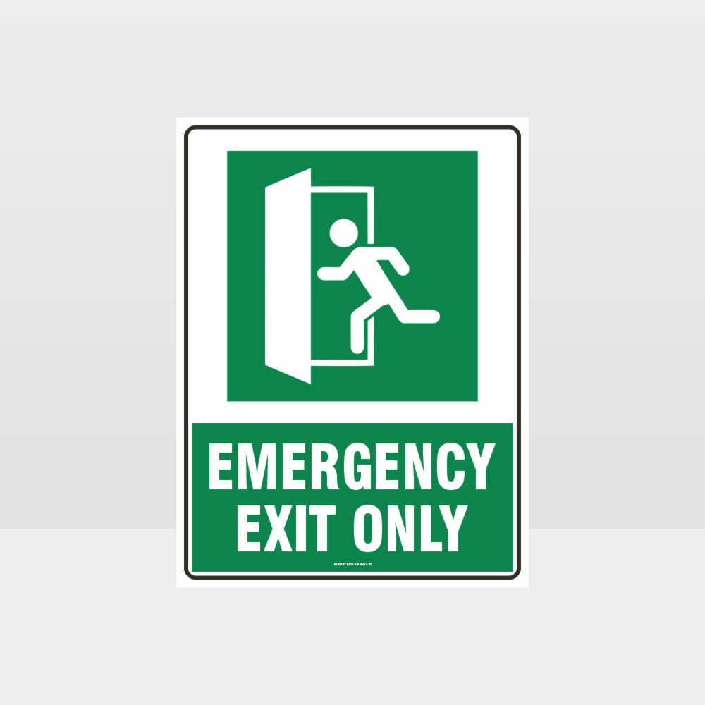 Customized Hazard Signs,Emergency Exit Only Left Sign