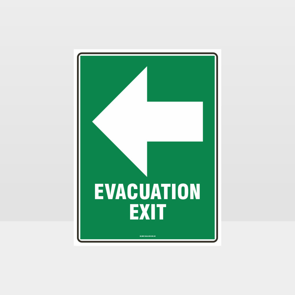 Custom Design Sign,Evacuation Exit Left Sign