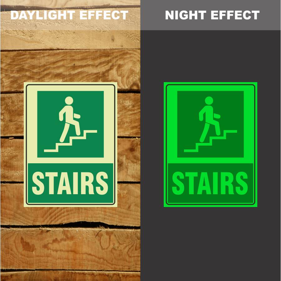 Custom Signs Outdoor Metal,Photoluminescent Stairs Sign