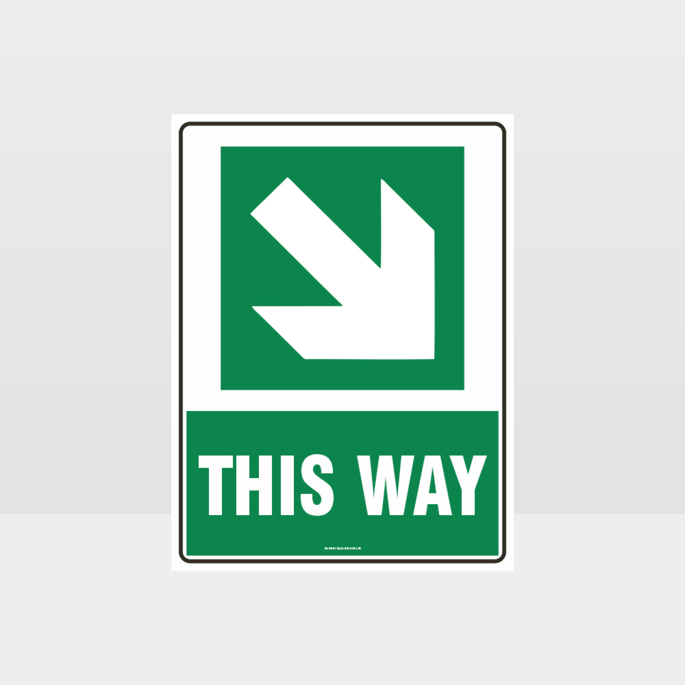 Customized Hazard Signs,This Way Arrow 02 Sign