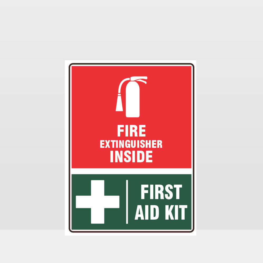 Customized Hazard Signs,Fire Extinguisher First Aid Kit Sign