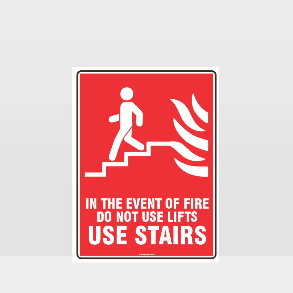 Custom Signs Outdoor Metal,Use Stairs Fire Sign 02