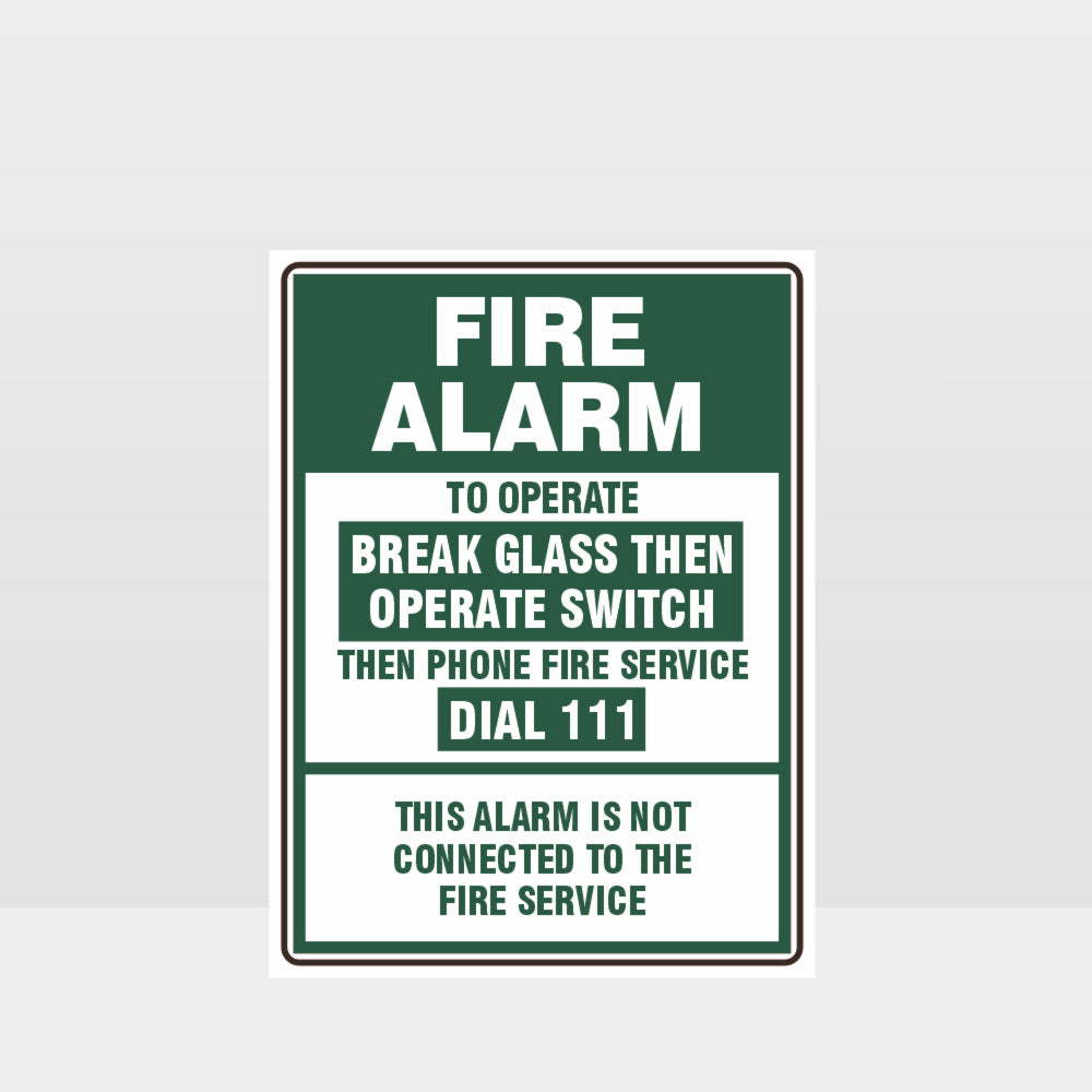 Custom Metal Sign,Fire Alarm Green Sign