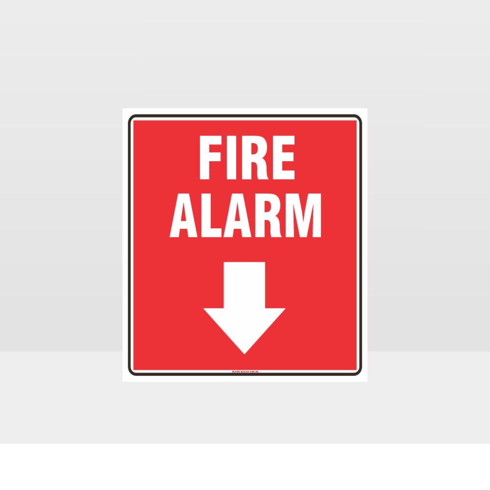 Customized Hazard Signs,Fire Alarm Down Arrow Sign