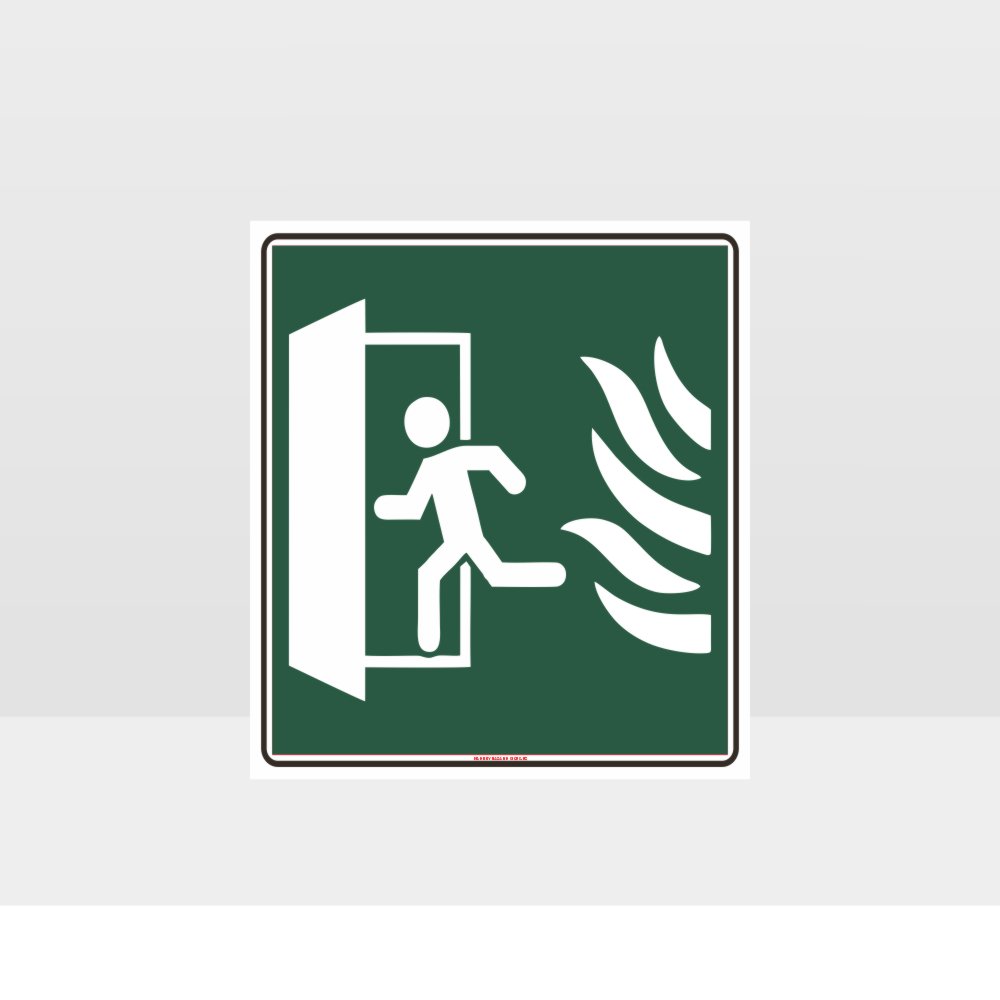 Custom Metal Sign,Fire Exit Green Sign (Square)