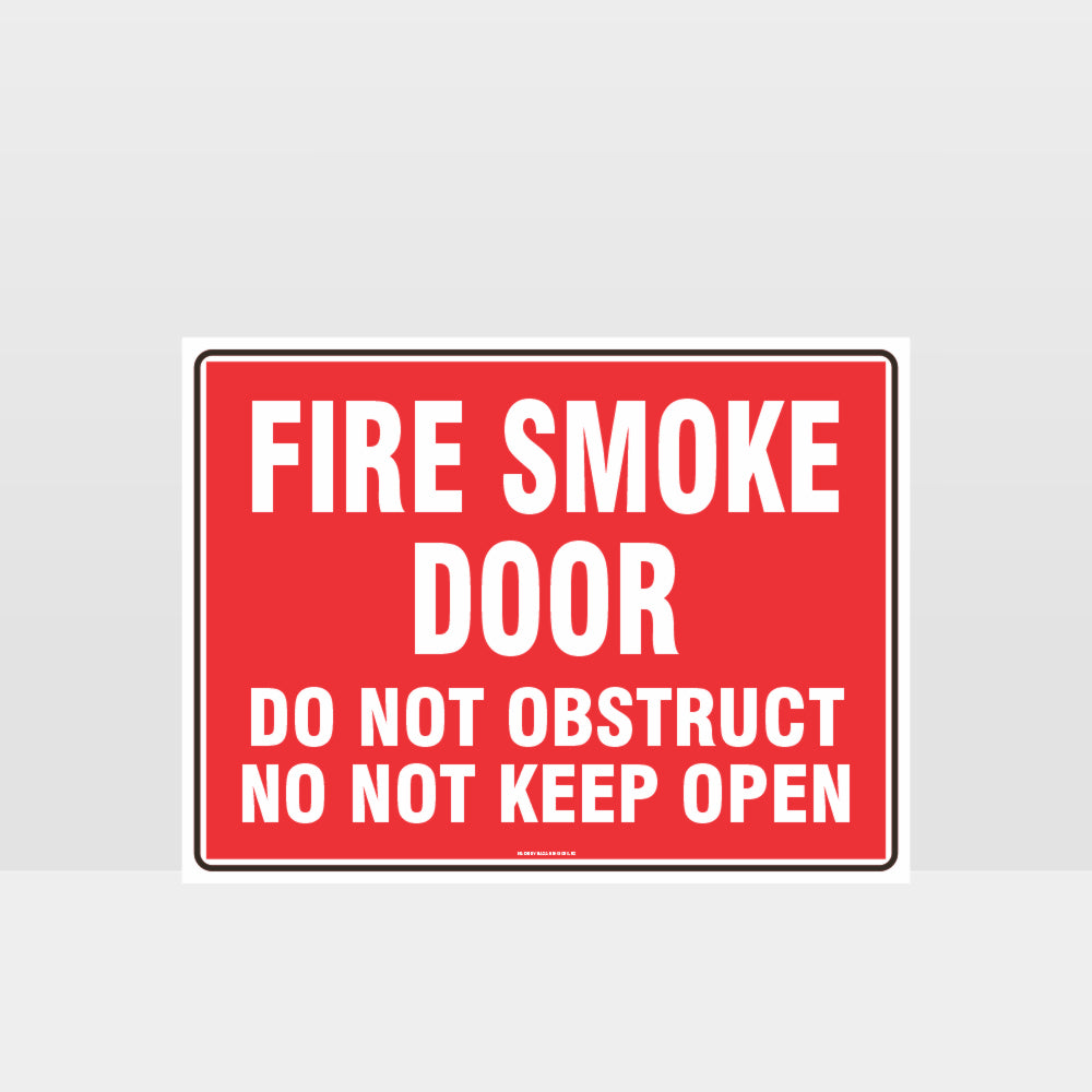Customized Hazard Signs,Fire Smoke Door Do Not Obstruct Sign