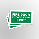 Customized Hazard Signs,Fire Door Please Keep Closed Labels