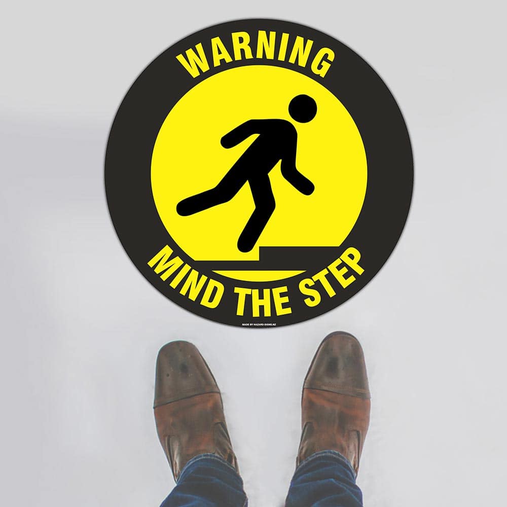 Customized Hazard Signs,Warning Mind The Step Floor Sign