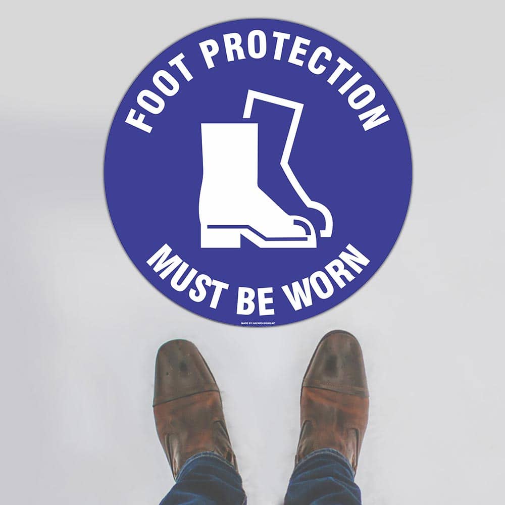 Custom Gate Signs,Foot Protection Floor Sign