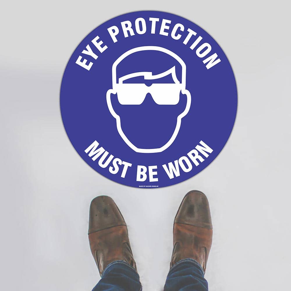 Customized Hazard Signs,Eye Protection Floor Sign