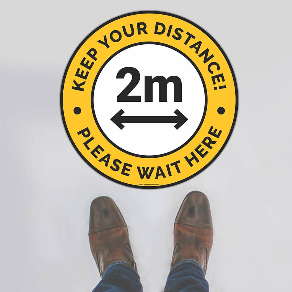 Customized Safety Signs,Keep Your Distance 2M Floor Sign