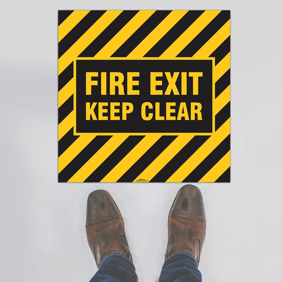 Custom Signs Personalized,Fire Exit Keep Clear Floor Sign