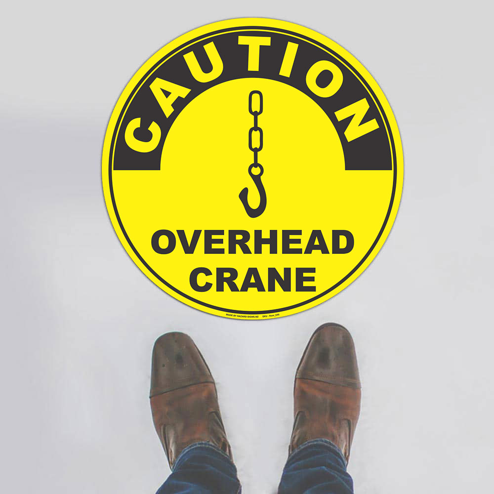 Custom Sign,Caution Overhead Crane Floor Sign