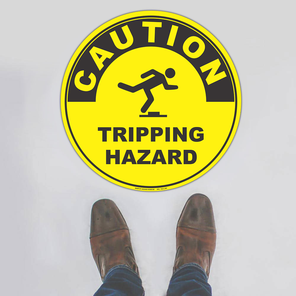 Custom Gate Signs,Caution Tripping Hazard Floor Sign