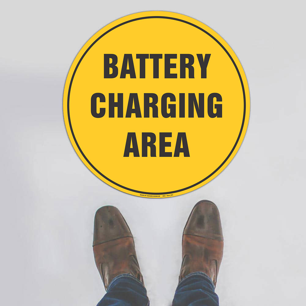 Custom Metal Sign,Battery Charging Area Floor Sign