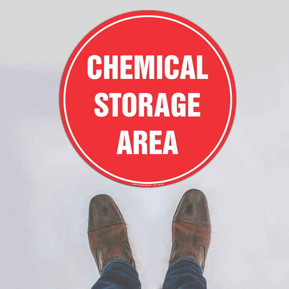 Custom Sign,Chemical Storage Area Floor Sign