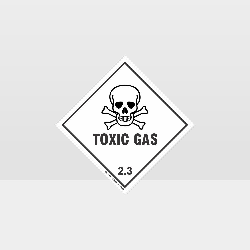 Custom Signs Outdoor Metal,Class 2.3 Toxic Gas Sign