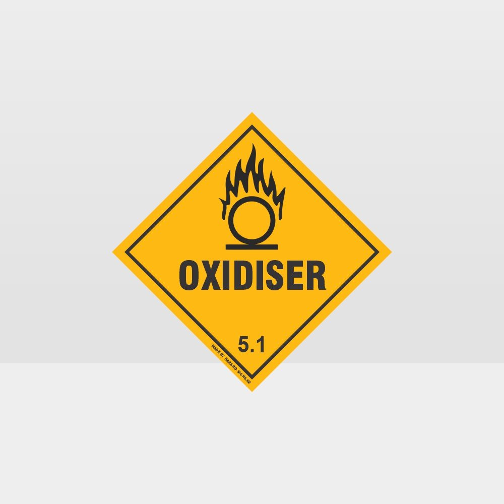 Customized Hazard Signs,Class 5.1 Oxidiser Hazard Sign