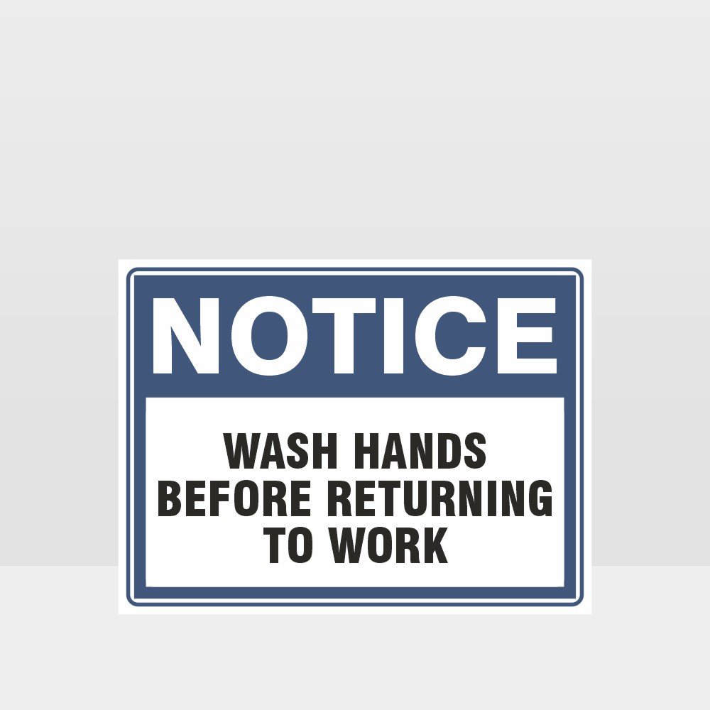 Custom Metal Sign,Wash Hands Before Returning To Work Sign