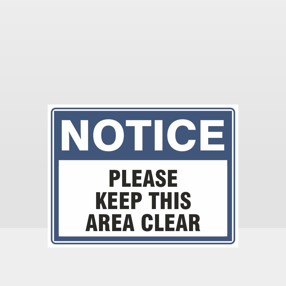 Custom Metal Sign,Please Keep This Area Clear Sign