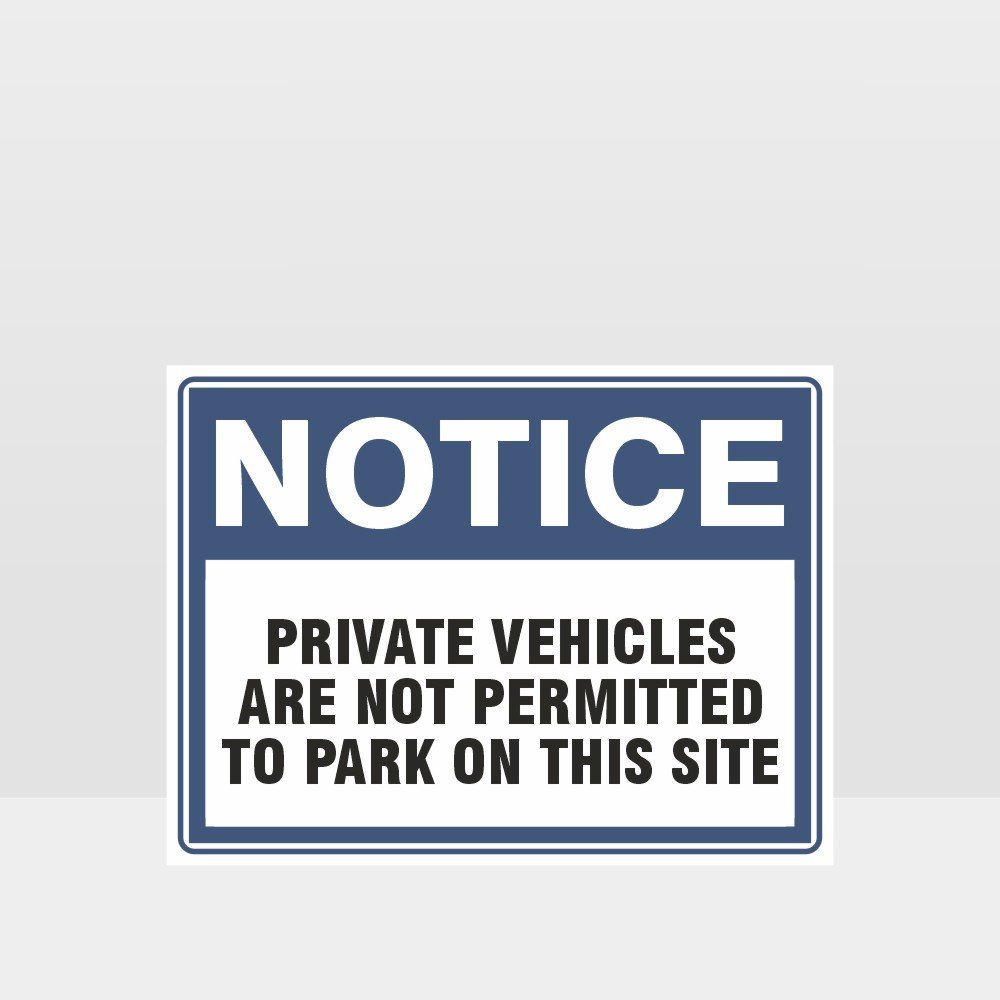Customized Hazard Signs,Private Vehicles Are Not Permitted Sign