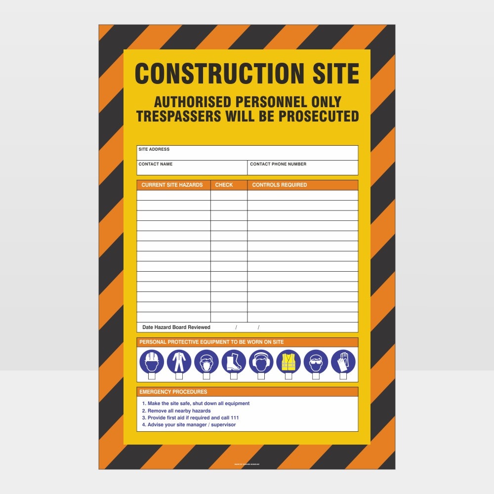 Customized Safety Signs,Construction Site Authorised Personnel Only