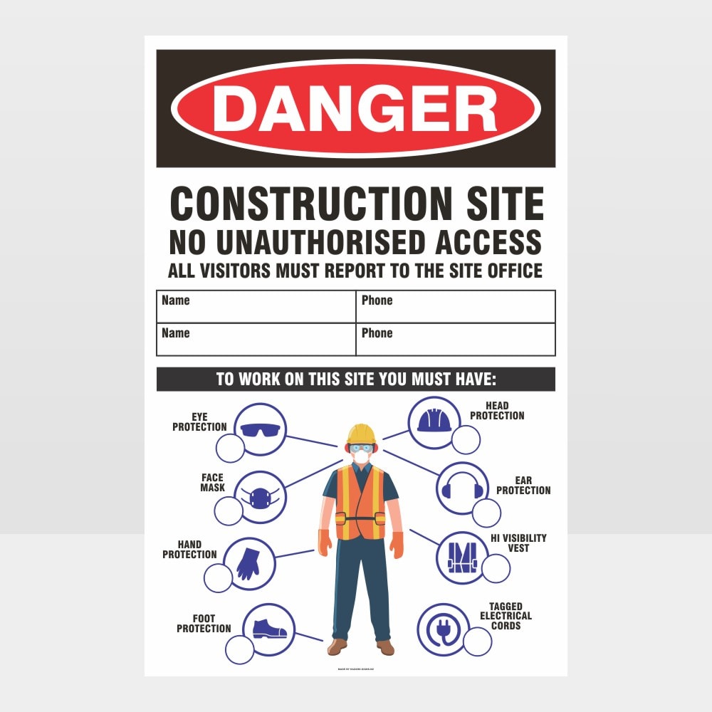 Custom Signs For Business,Danger Construction Site Large Sign