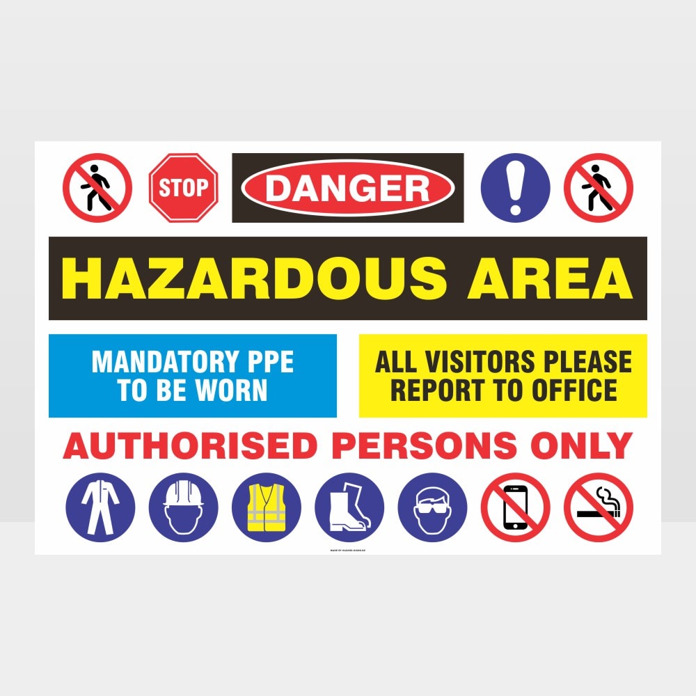Custom Sign,Danger Hazardous Area Sign