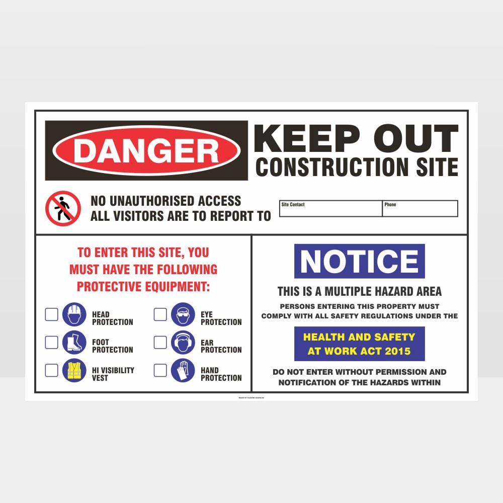 Custom Signs Outdoor Metal,Danger Keep Out Construction Site Sign