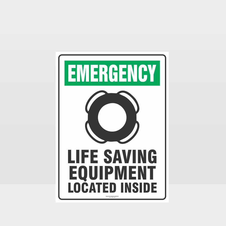 Custom Yard Signs,Life Saving Equipment Located Inside Sign
