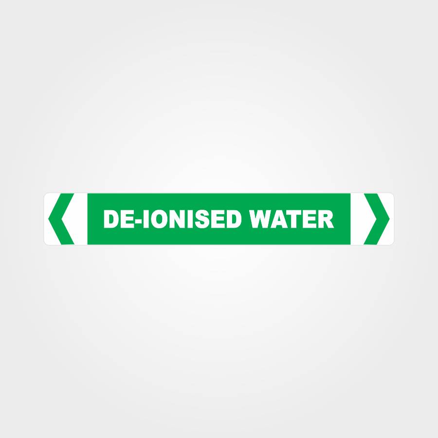 Custom Gate Signs,De-Ionised Water Pipe Marker