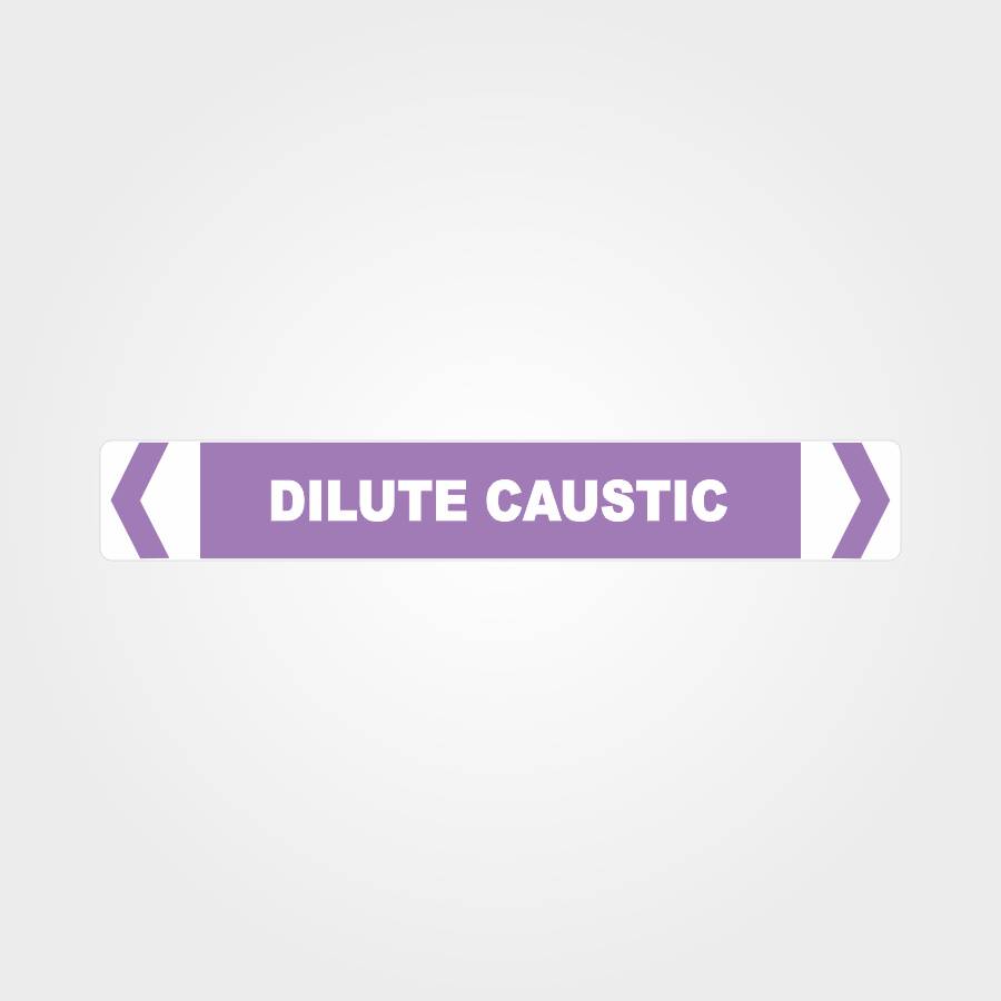 Custom Signs Personalized,Dilute Caustic Pipe Marker