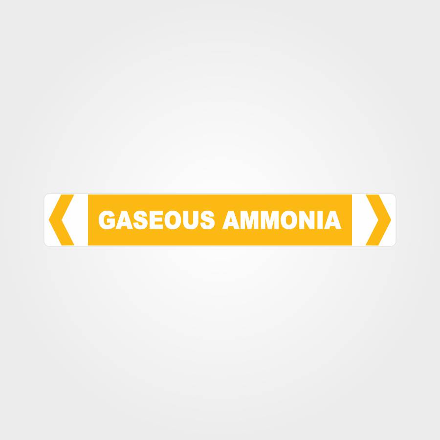 Custom Design Sign,Gaseous Ammonia Pipe Marker