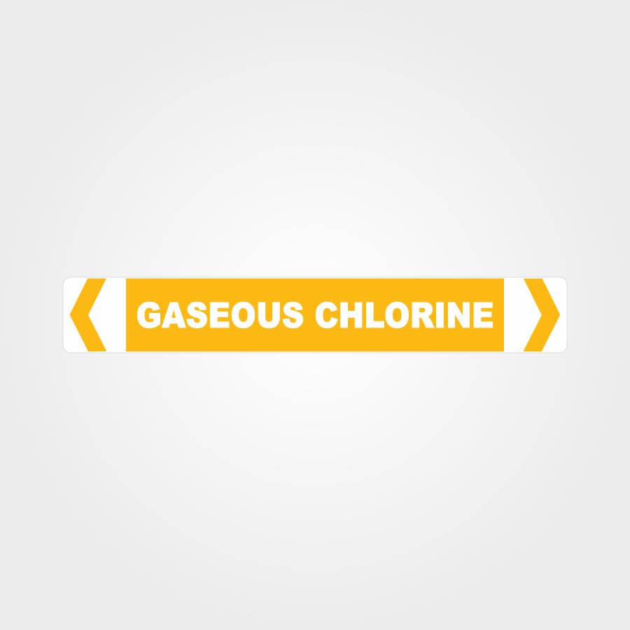 Customized Hazard Signs,Gaseous Chlorine Pipe Marker