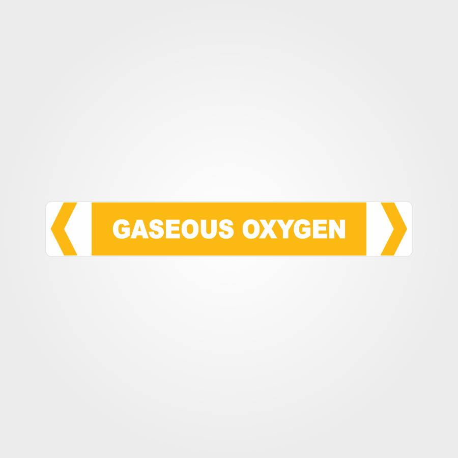 Customized Hazard Signs,Gaseous Oxygen Pipe Marker