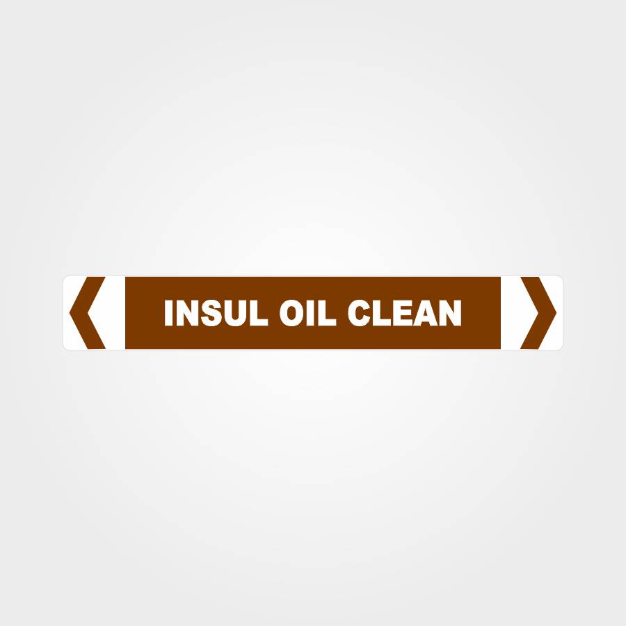 Custom Sign,Insul Oil Clean Pipe Marker