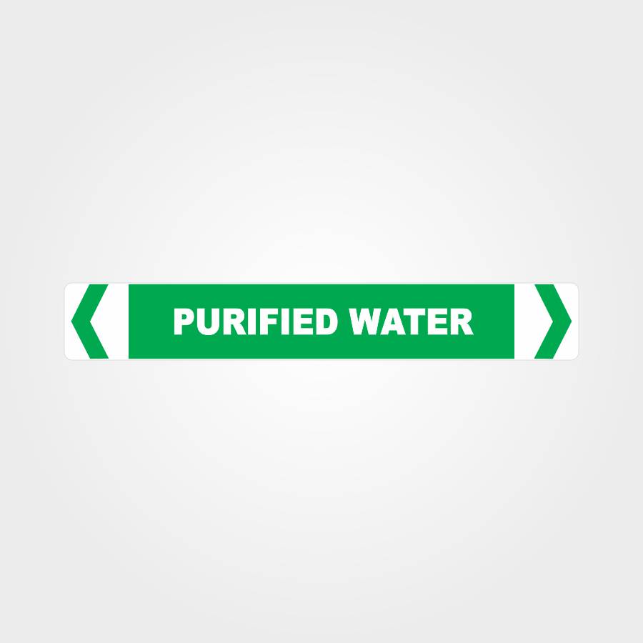 Custom Design Sign,Purified Water Pipe Marker