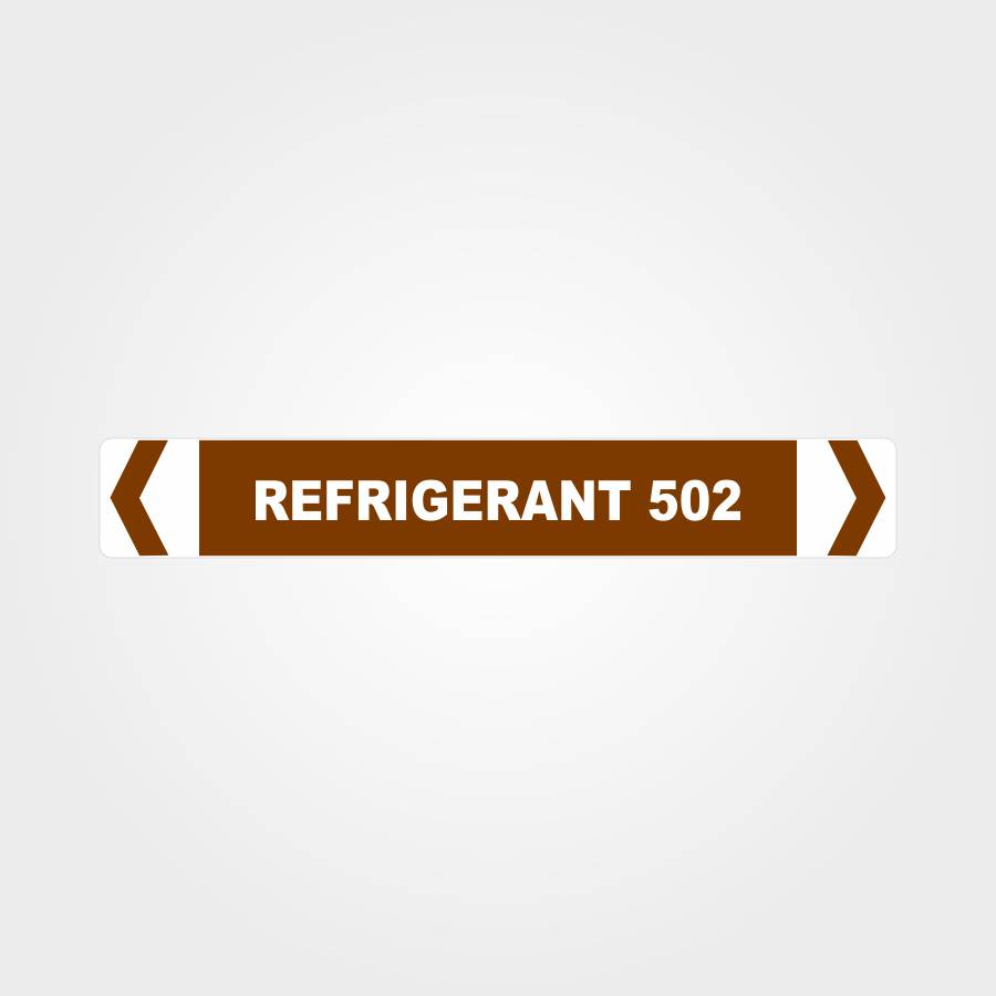 Custom Metal Sign,Refrigerant 502 Pipe Marker