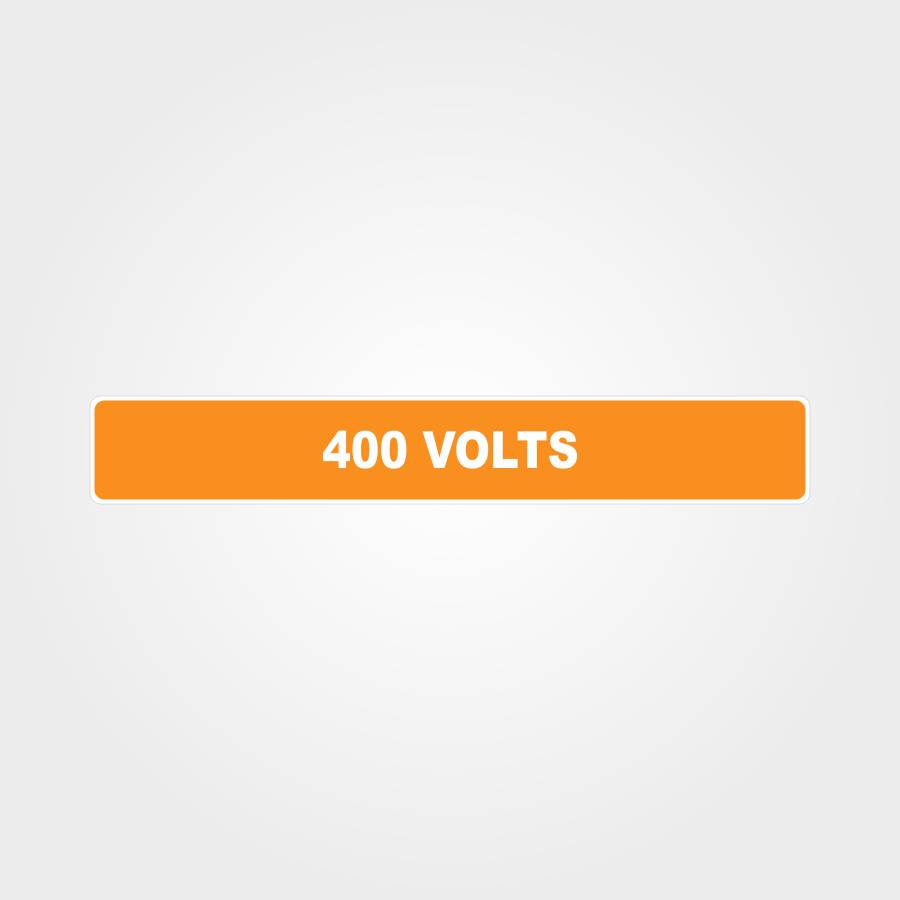 Custom Signs Outdoor Metal,400 Volts Pipe Marker