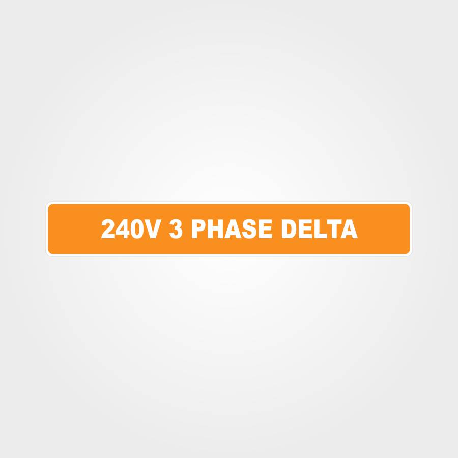 Custom Sign,240V 3 Phase Delta Pipe Marker