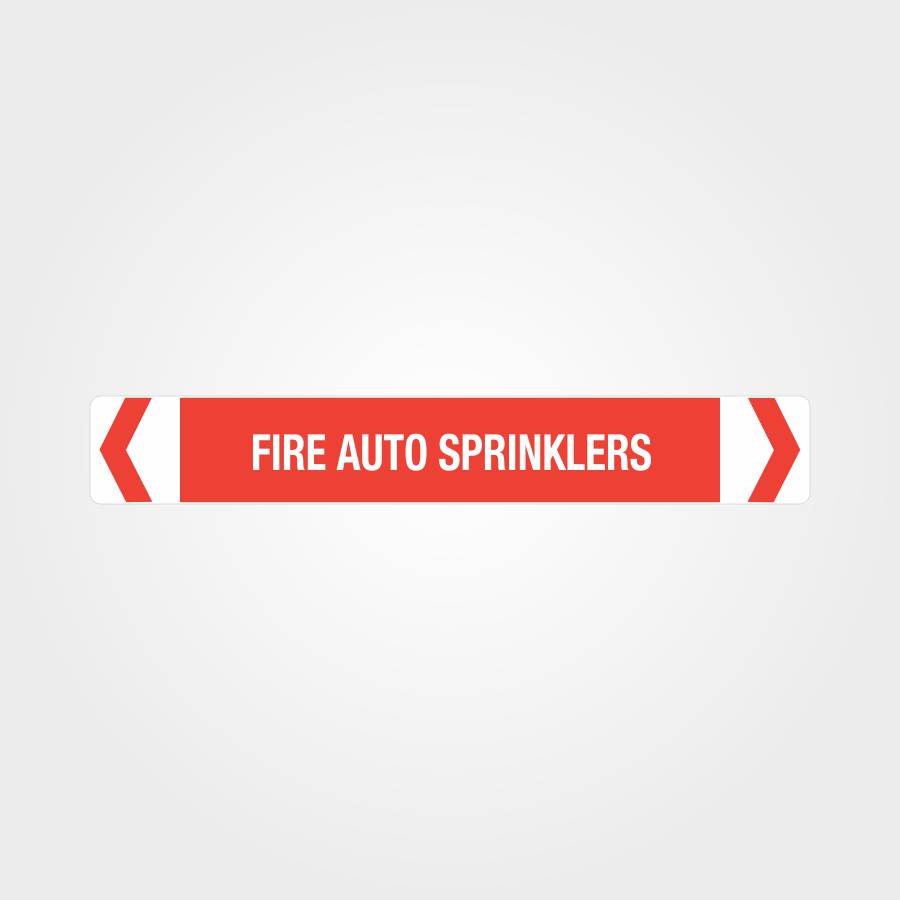 Customized Hazard Signs,Fire Auto Sprinklers Pipe Marker