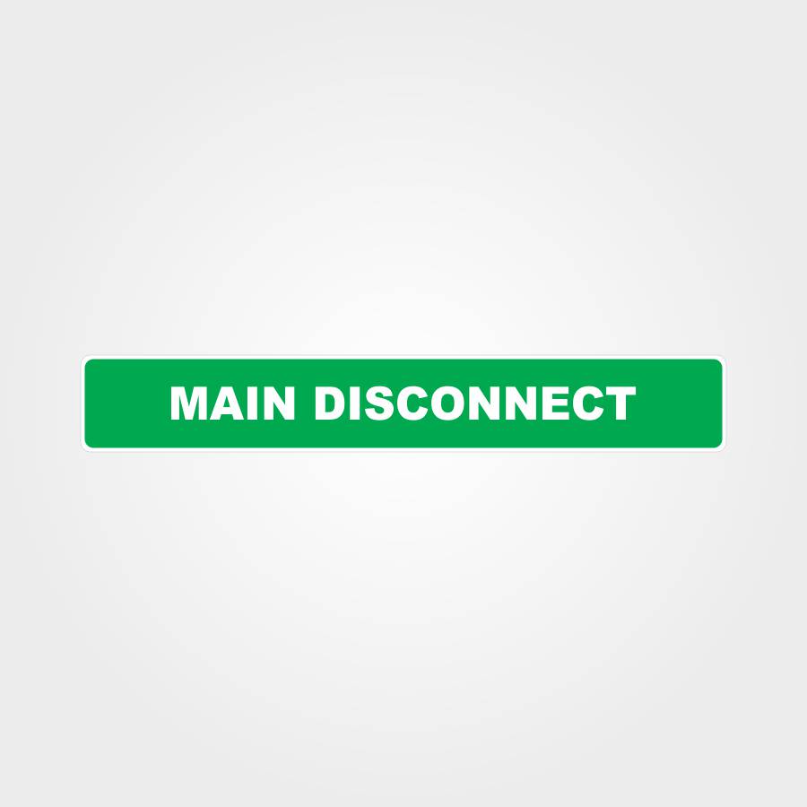 Customized Hazard Signs,Main Disconnect Pipe Marker