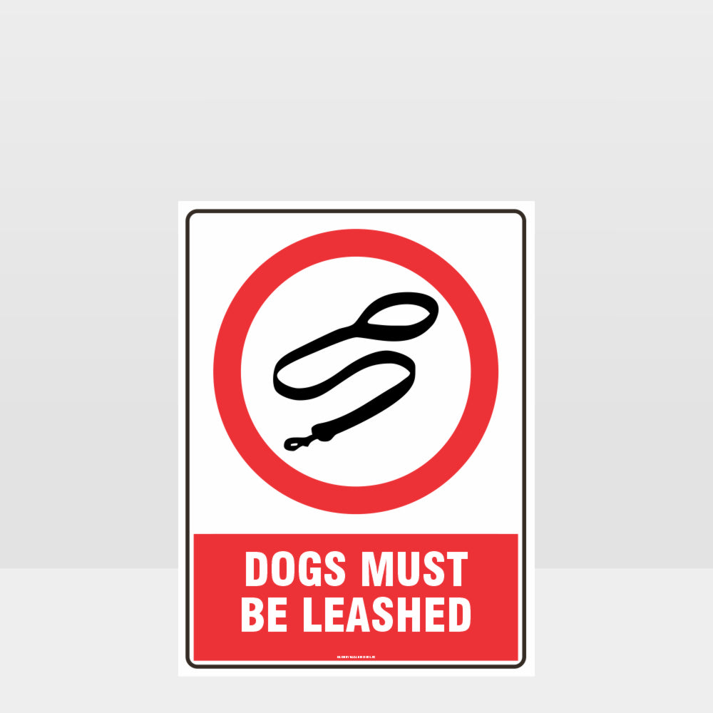 Customized Hazard Signs,Prohibition Dogs Must Be Leashed Sign