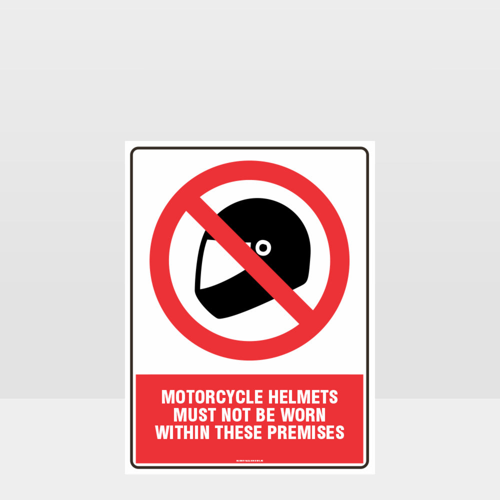 Customized Safety Signs,Prohibition Motorcycle Helmets Must Not Be Worn Sign