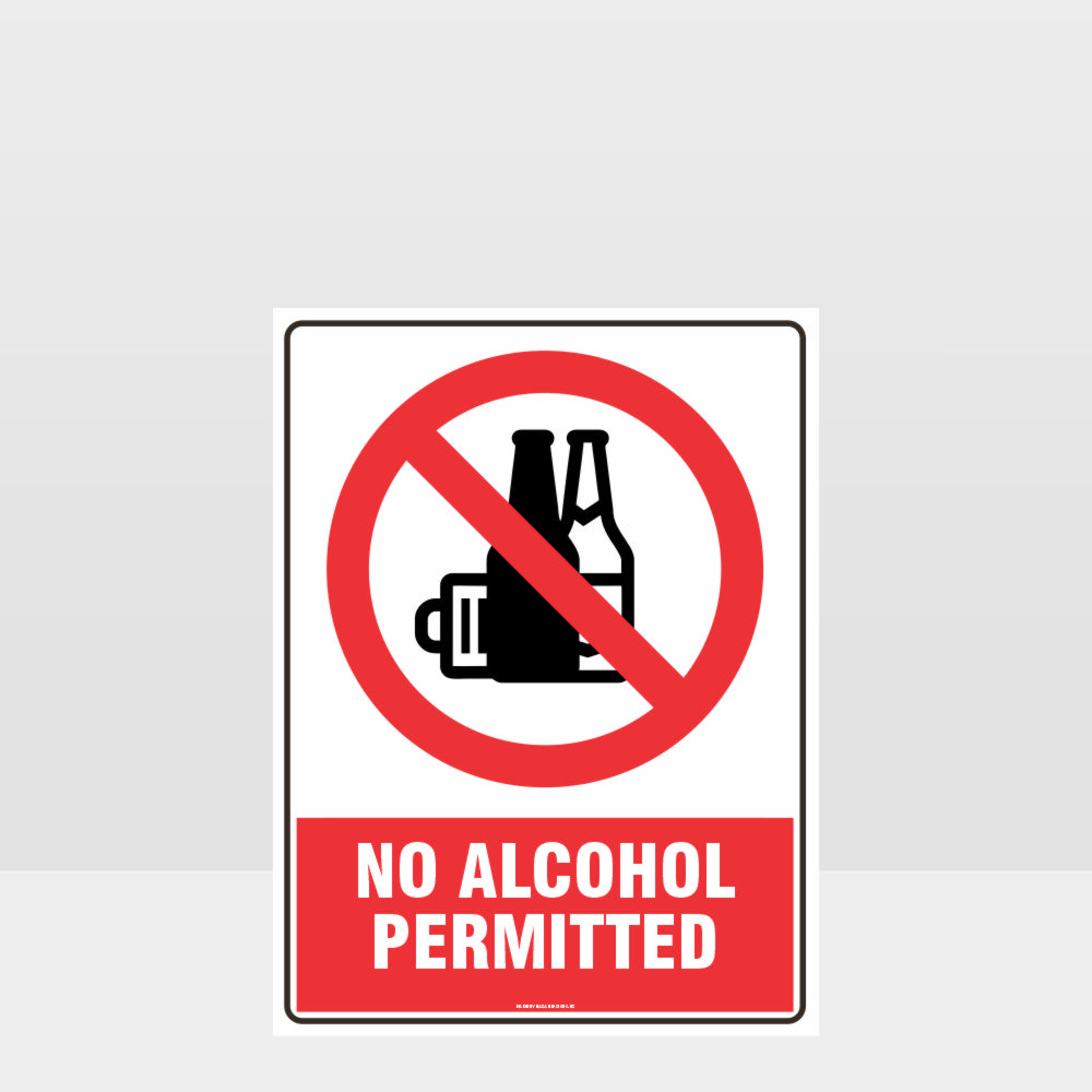 Customized Hazard Signs,Prohibition No Alcohol Permitted Sign