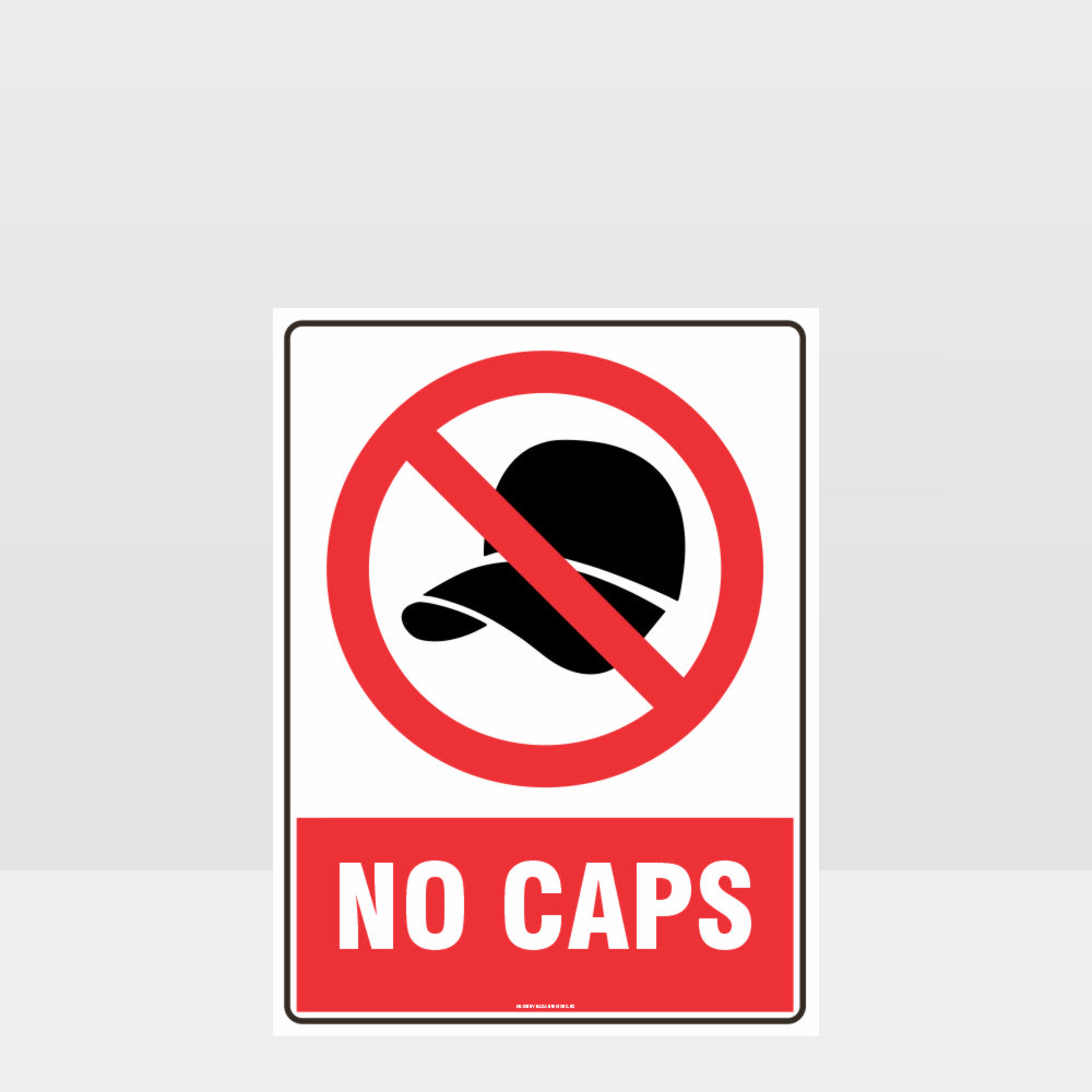 Customized Safety Signs,Prohibition No Caps Sign