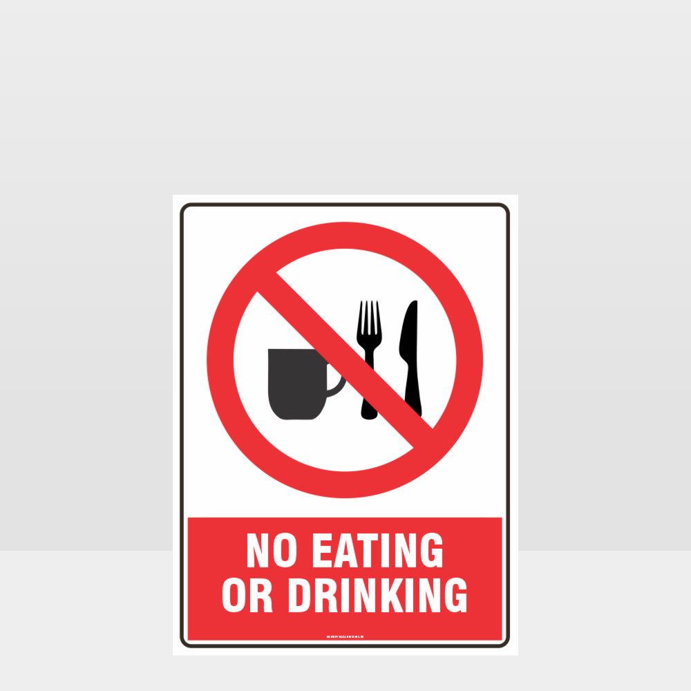 Custom Gate Signs,Prohibition No Eating Or Drinking Sign