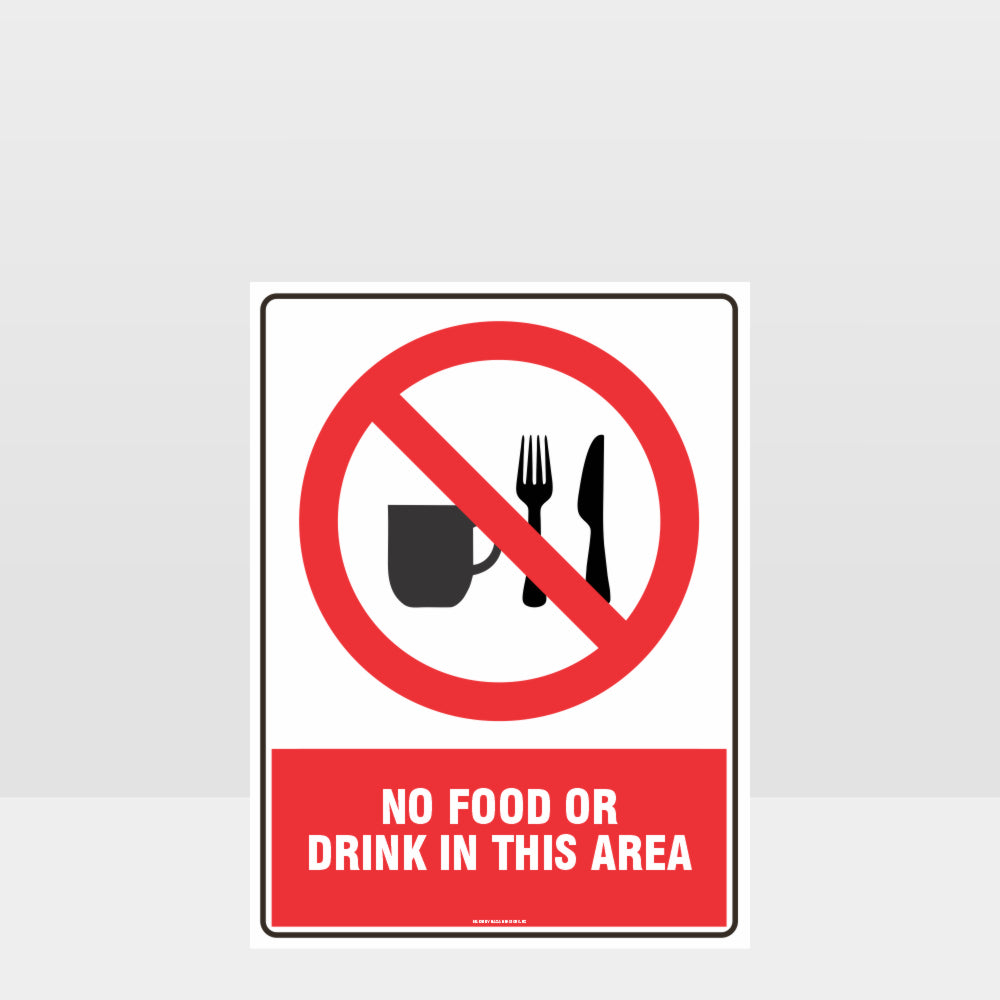 Custom Yard Signs,Prohibition No Food Or Drink In This Area Sign